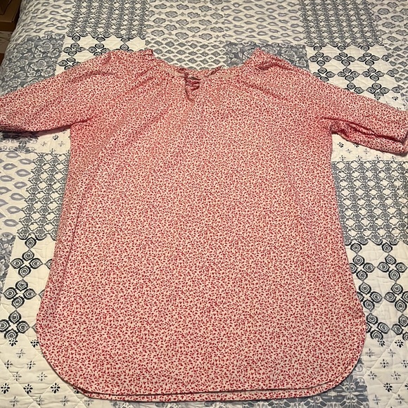 Handmade by me - Small Red Floral Cotton Tunic - Picture 4 of 6